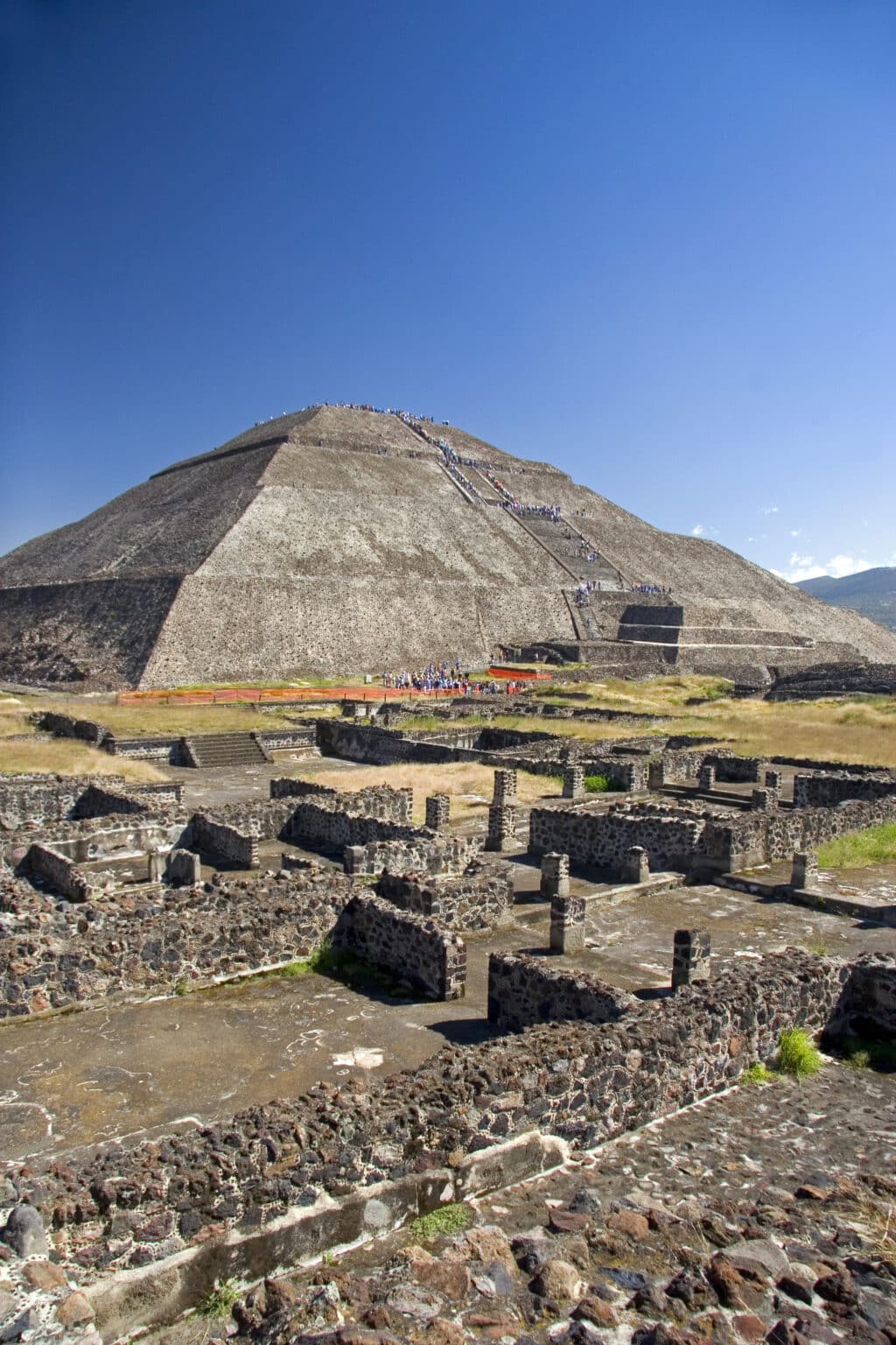 The Pyramid of the Sun at Teotihuacan in the State of Mexico, Mexico.