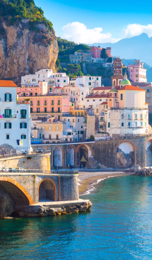 Amalfi town on the Mediterranean coast of Italy