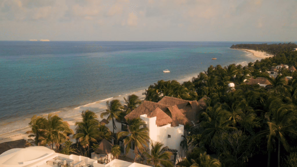 Maroma, A Belmond Hotel among palms on the Riviera Maya coast, Mexico