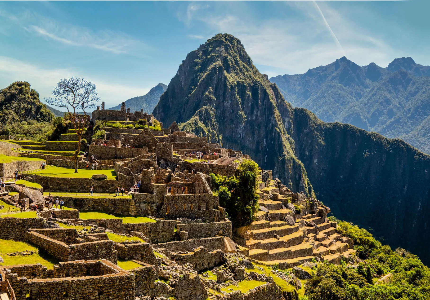Machu Picchu in the Andes Mountains of Peru