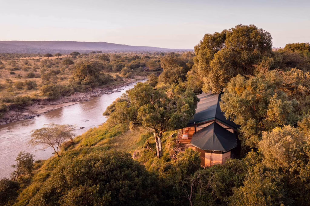 Tented suite at Serian The Original beside the river in the Maasai Mara, Kenya