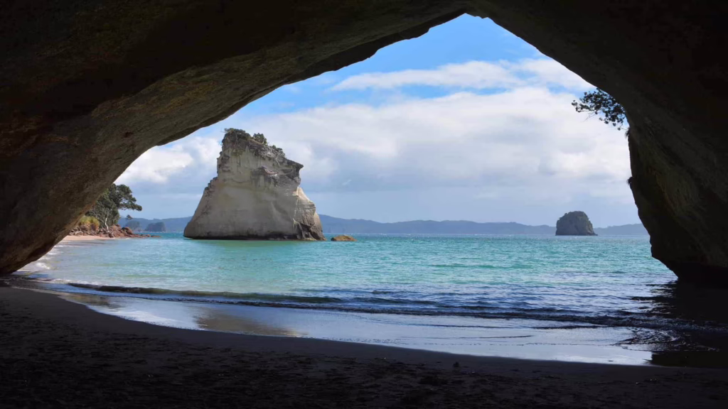 View of the coast in New Zealand